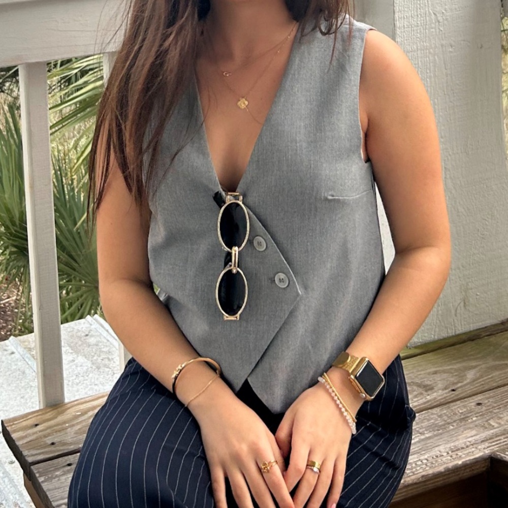 Grey Vest Top